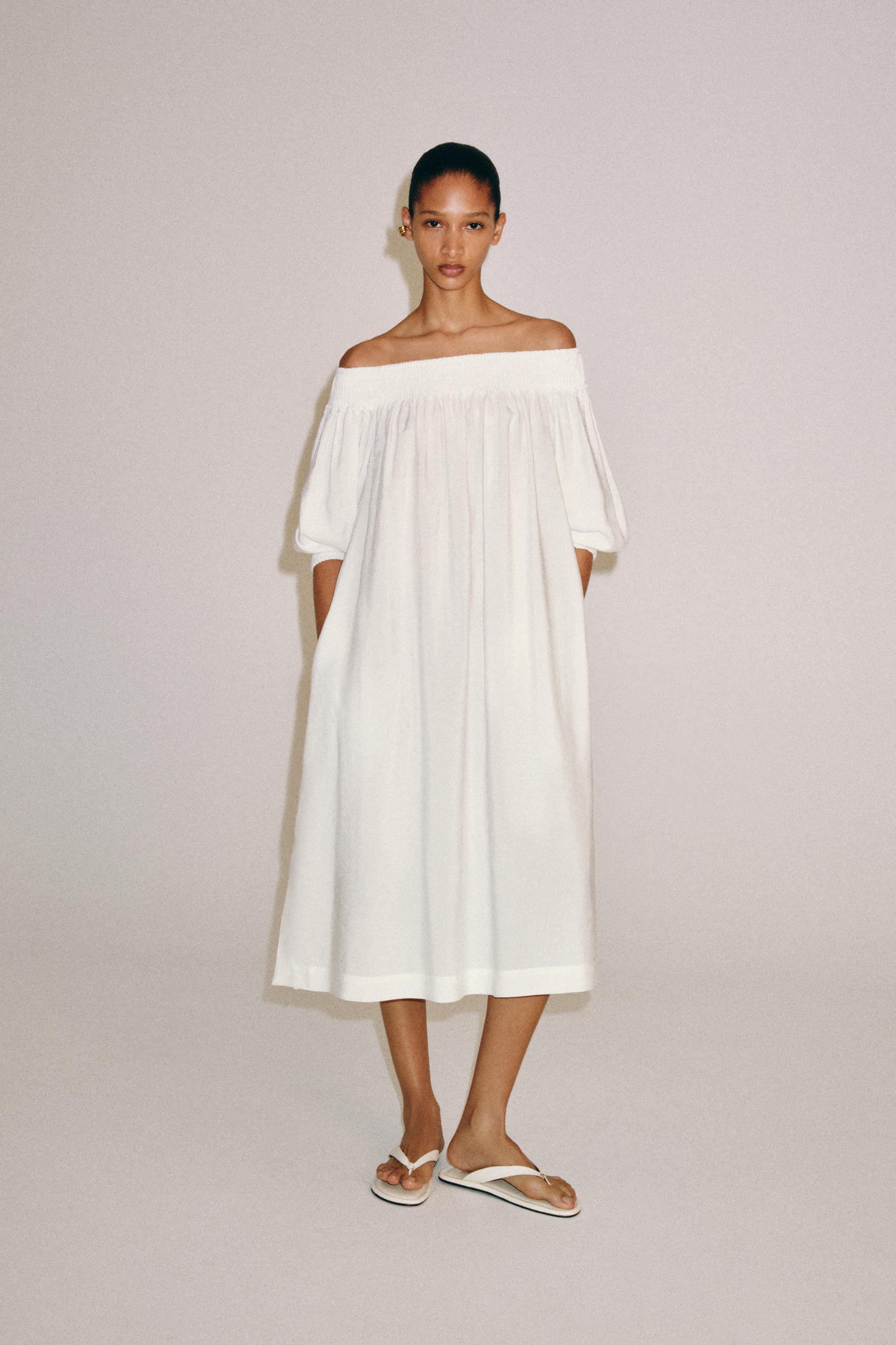ZW COLLECTION OFF-THE-SHOULDER MIDI DRESS
